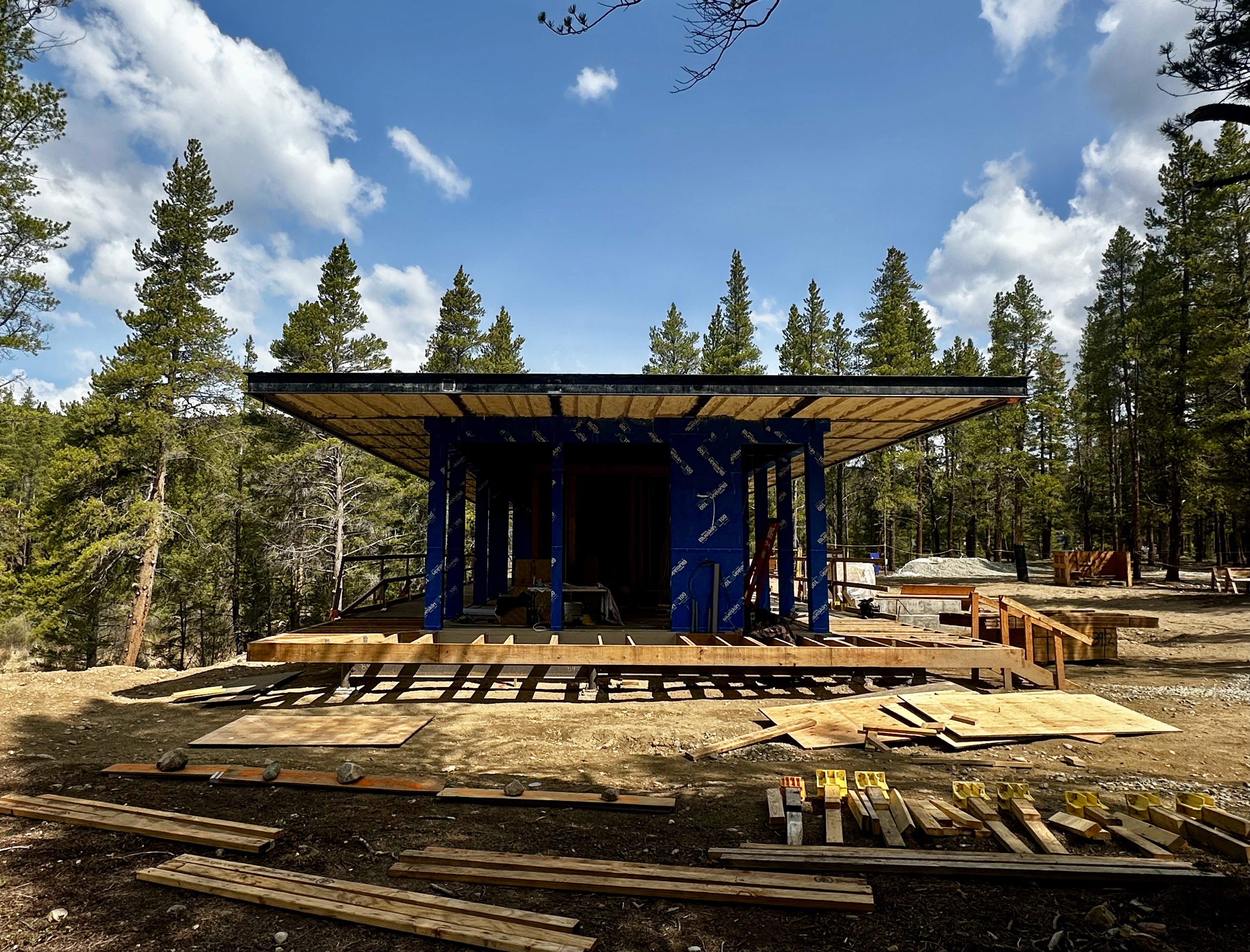 The Bridge Residence under construction in Leadville Colorado