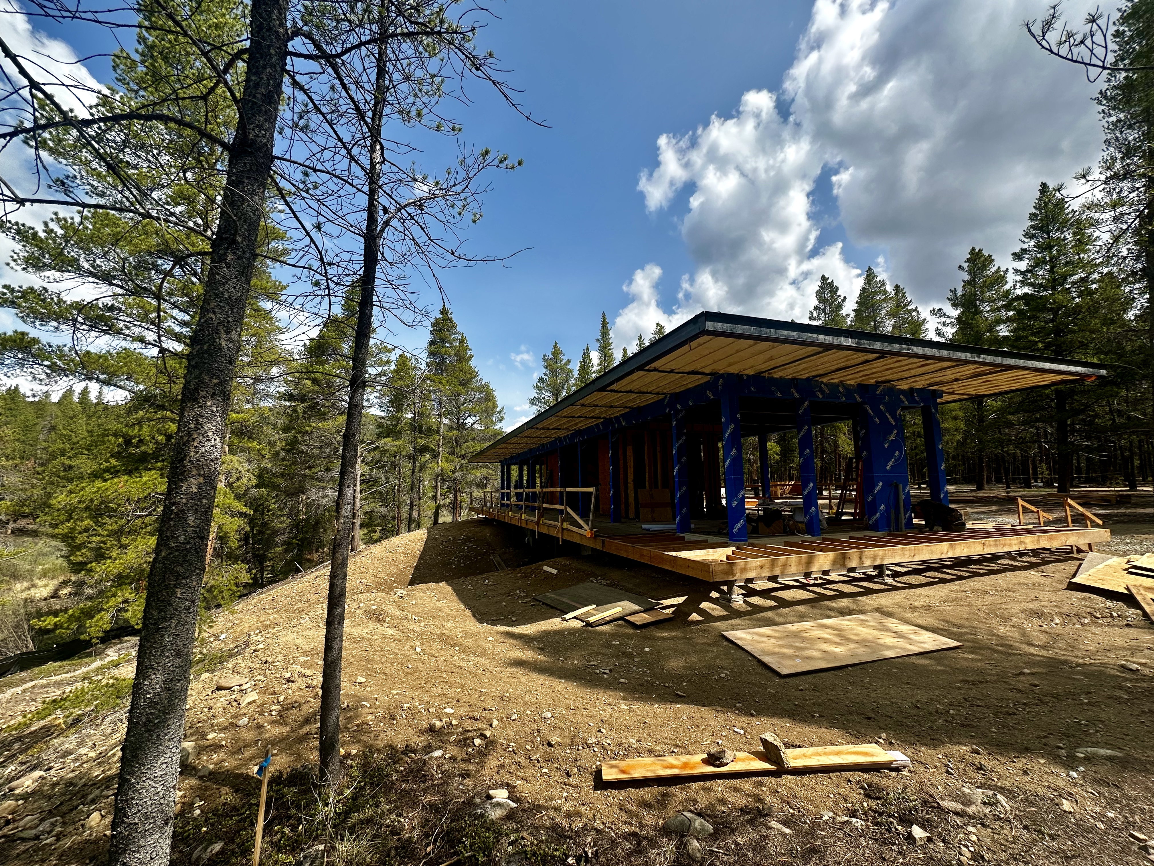The Bridge Residence under construction in Leadville Colorado