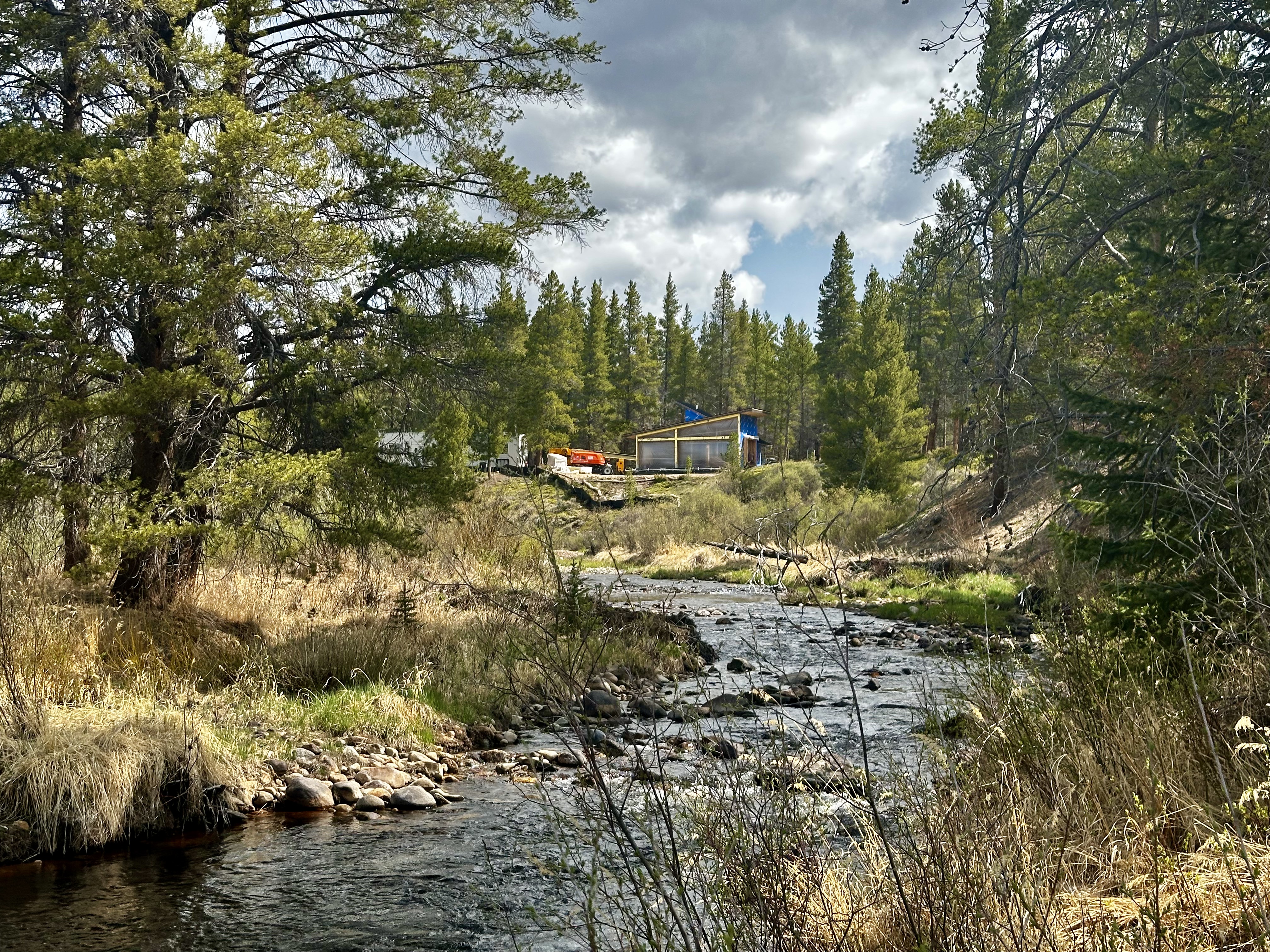 Tiny Cabin under construction in Leadville Colorado