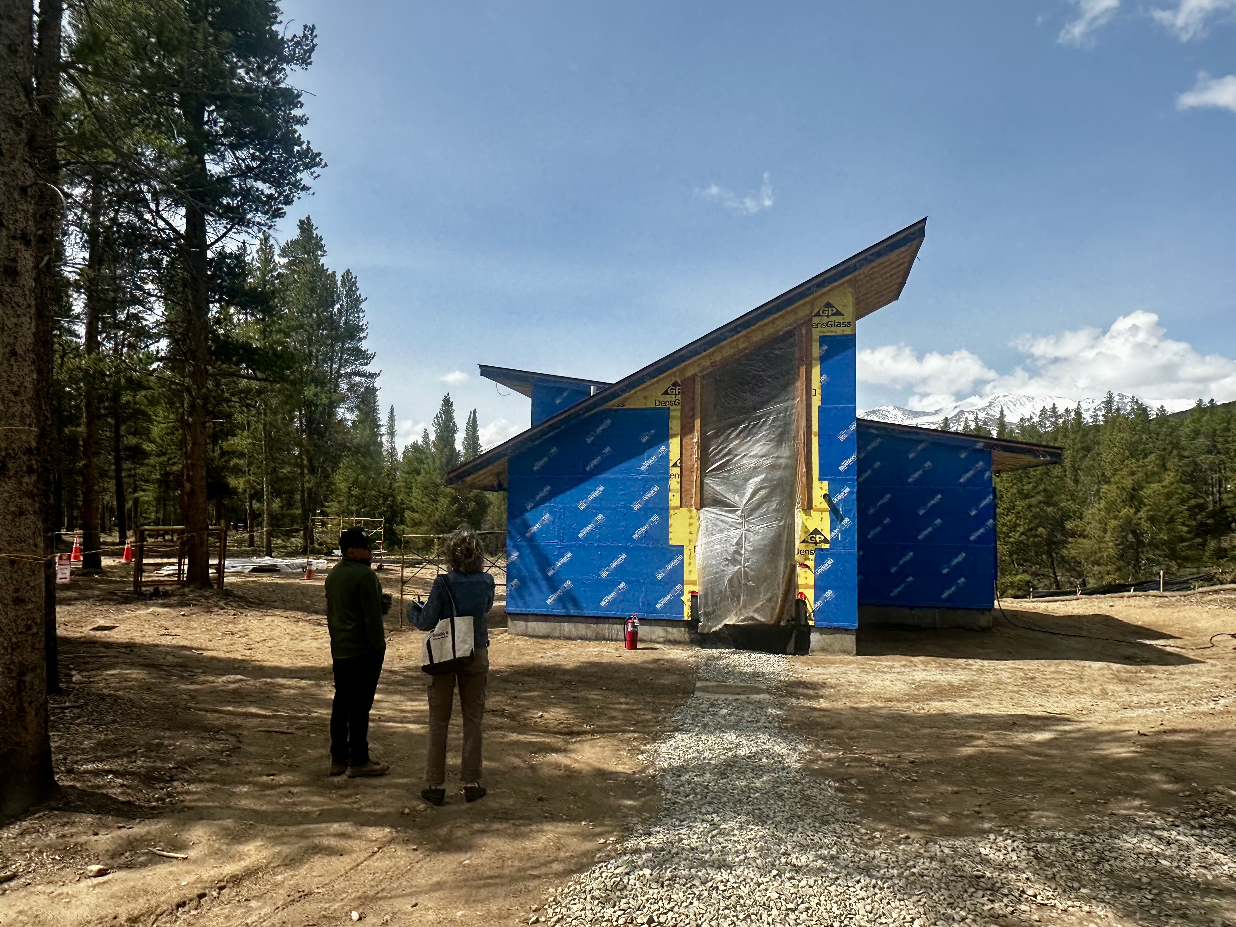 Tiny Cabin under construction in Leadville Colorado